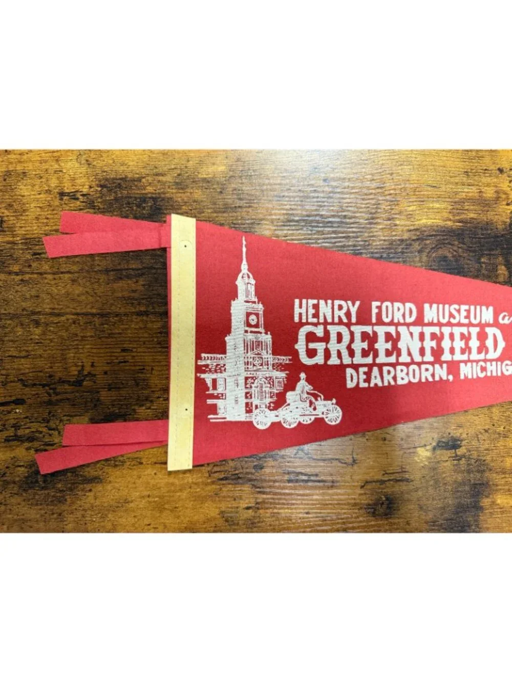 Vintage Henry Ford Museum and Greenfield Village Dearborn, Michigan pennant